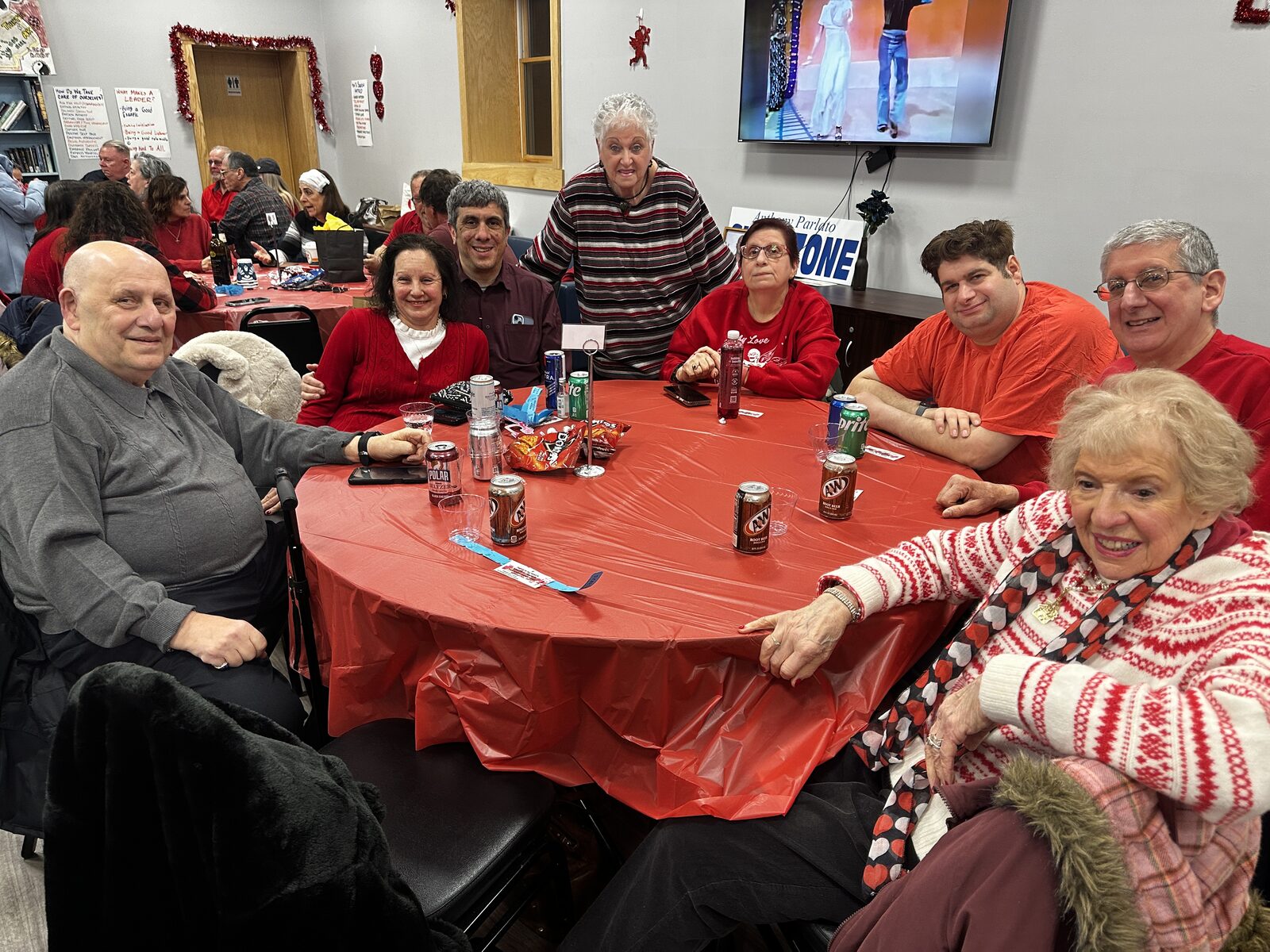Guests gathered for the council Valentine’s Day dinner and dance